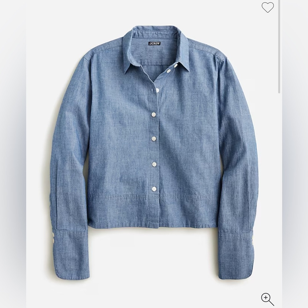 J. Crew Garçon Chambray Button-Up Shirt Size 8